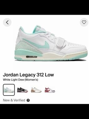 ⚡️⭐️Jordan Legacy 312 Low "White Light Dew" Women's Sneakers - 10.5